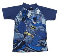 Tmavomodro-šedé UV tričko - Batman