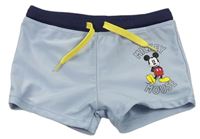 Světlemodré nohavičkové plavky s Mickeym Disney