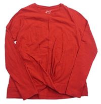 Červené triko s uzlem Tchibo