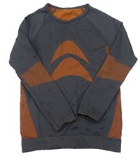 Tmavošedo-oranžové spodní funkční triko 