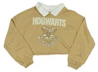 Béžová crop mikina s límečkem - Harry Potter zn. H&M