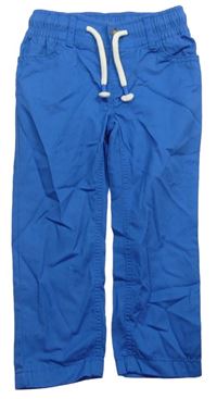 Modré plátěné kalhoty C&A