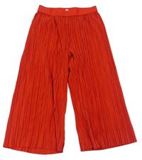 Červené plisované culottes kalhoty H&M