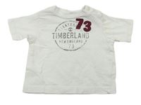 Bílé tričko s nápisy Timberland