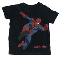 Černé melírované tričko se Spider-manem MARVEL