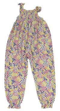 Barevný květovaný lehký kalhotový overal Primark