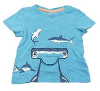 Světlemodré tričko se žraloky C&A