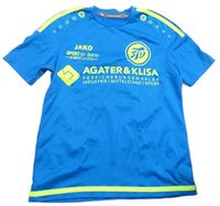 Modrý sportovní dres s nápisy JAko 