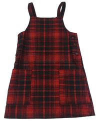 Černo-červené kostkované vlněné šaty F&F