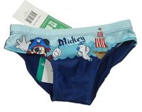 Tmavomodro-modré chlapecké plavky s Mickey mousem zn. Disney