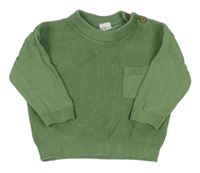 Zelený svetr s kapsičkou H&M