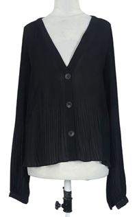 Dámská černá šifonová plisovaná halenka Zara 
