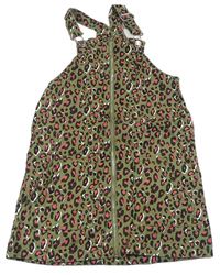 Khaki propínací riflová laclová sukně se vzorem Matalan