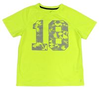Neonově žluté sportovní tričko s číslem H&M