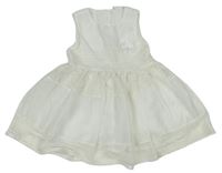 Bílé šaty s proužky a kytičkou zn. H&M
