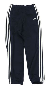 Tmavomodré sportovní kalhoty s logem zn. Adidas