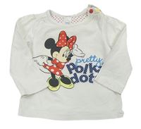 Bílé triko s Minnie Disney 