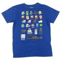 Modré tričko Minecraft 