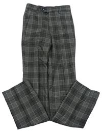Šedé kostkované chino kalhoty 