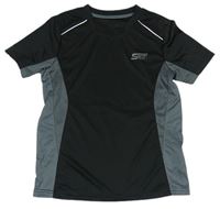 Černo-šedé sportovní funkční tričko Crivit