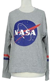 Dámské šedé triko s logem NASA zn. H&M