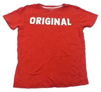 Červené tričko s nápisem PRIMARK
