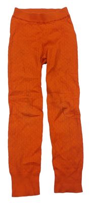 Oranžové pletené tepláky H&M