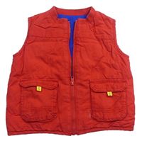 Červená plátěná zateplená vesta M&S
