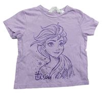 Lila tričko s Elsou H&M