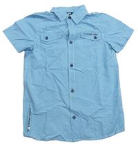 Modro-tmavomodrá kostkovaná košile H&M