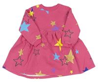 Růžové teplákové šaty s hvězdami F&F
