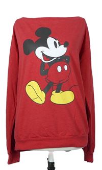 Dámská červená mikina s Mickeym zn. Disney 