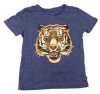 Tmavomodré tričko s tygrem
