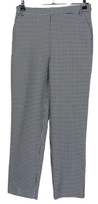 Dámské černo-bílé kostičkované kalhoty Primark 