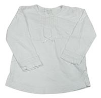 Bílé triko s mašlí H&M