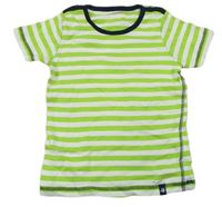 Zeleno-bílo-tmavomodré pruhované tričko JAKO-O