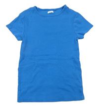 Modré žebrované tričko Next