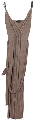 Dámský starorůžový plisovaný kalhotový culottes overal s páskem Primark 