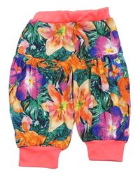 Barevné turecké kalhoty s květy 