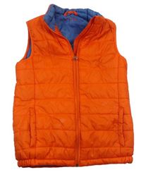 Oranžová šusťáková prošívaná zateplená vesta TCM 