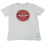 Bílé tričko s logem Jack&Jones