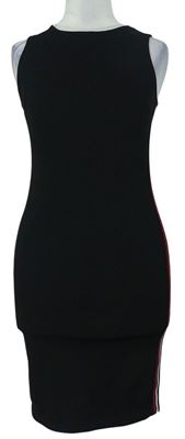 Dámské černé šaty s pruhy Primark 
