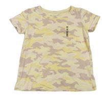 Krémovo-starorůžovo-žluté army tričko s nápisem Primark