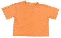 Neonově oranžové crop tričko H&M