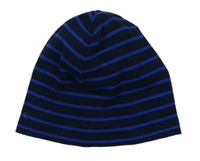 Tmavomodro-modrá pruhovaná čepice H&M