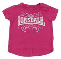 Tmavorůžové tričko s logem Lonsdale