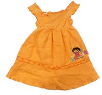 Oranžové šaty s Dorou 