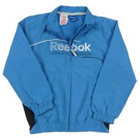 Modrá šusťáková sportovní funkční bunda s logem Reebok