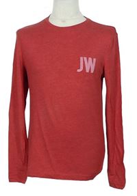 Pánské červené triko s nápisy Jack Wills 
