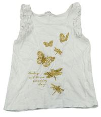 Bílý top s motýly H&M